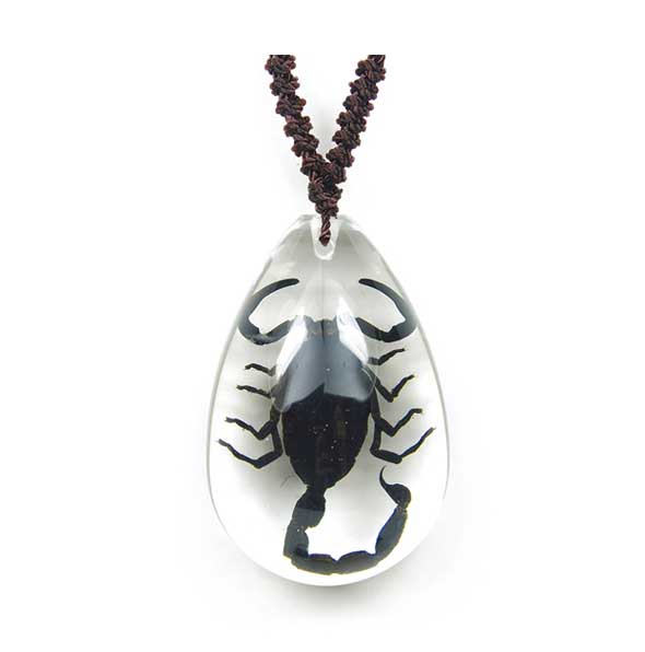 Black scorpion necklace
