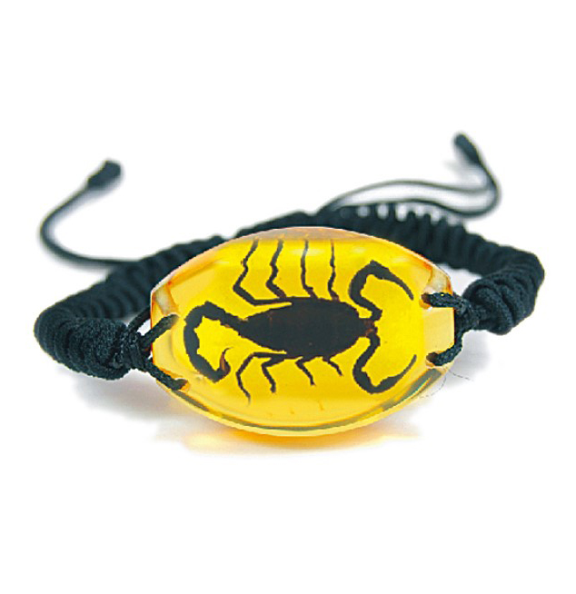 yellow black scorpion bracelet