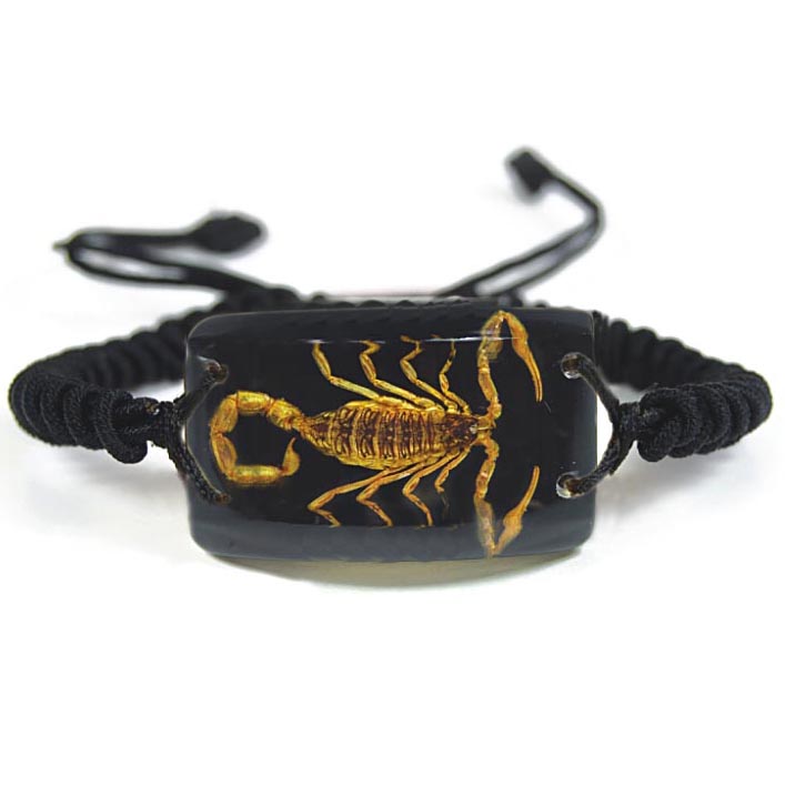 scorpion bracelet black gold