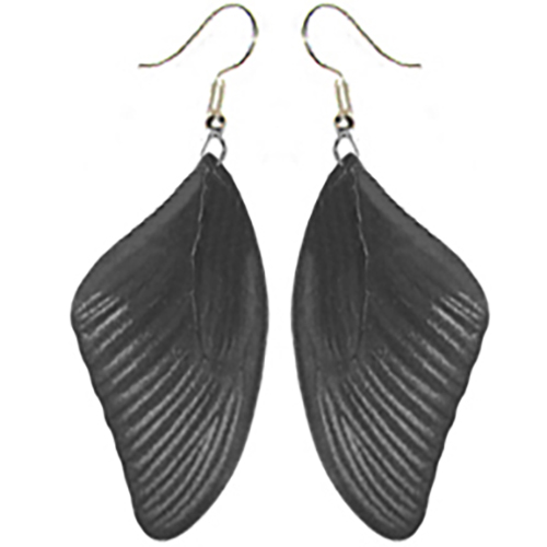 Papilio rumanzovia black forewing earrings