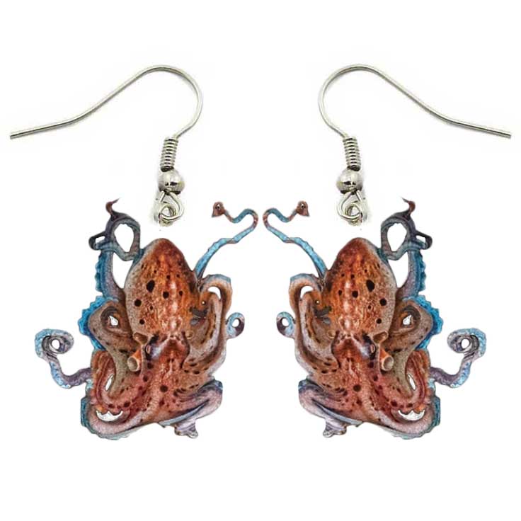 octopus replica earrings