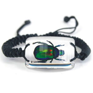 scarab beetle bracelet green